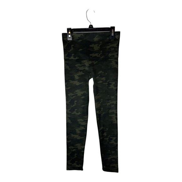 Spanx Leggings Women Medium Green Camo Look at Me Now Yoga Athletic NWT - Picture 3 of 9